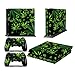 Produktbild PS4 Console Design Folie Aufkleber Sticker Skin fur Sony PlayStation 4 System plus Two(2) Decals for: PS4 Dualshock Controller - Weeds Black