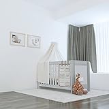 Babyzimmer Felix mit 3 türigem Kleiderschrank in der Trendfarbe akaziengrau - 2