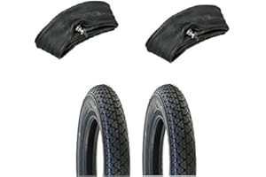 MG KIT Coppia Gomme Pneumatici Con Coppia Di Camera d'aria Vee Rubber 3.50 x 10 Piaggio Vespa, Ape, Px, Cosa, T5