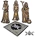 Produktbild Sarimoire Altar Tarot Stoff dreifache Göttin 3 Stück 7 In Cold Cast Bronze-Statuen dreifachen Mond-Pentagramm Anhänger Altar Kit