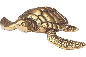 GARNECK Brass Turtle Statue Feng Shui Statue Wealth Good Luck Sculpture Home Office Tabletop Decorative Housewarming Collectible
