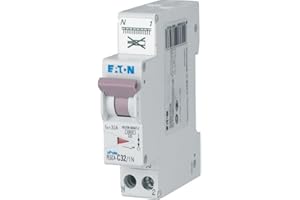 EATON 109131 PLGC4-C32/1N - DISJONCTEUR MODULAIRE PH/N - Blanc - MANETTE VIOLETTE - 1P+N / 32 A - COURBE C - Raccordement direct sans vis