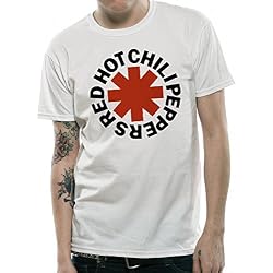 Red Hot Chili Peppers Asterix, Camiseta para Hombre, Blanco (White), X-Large