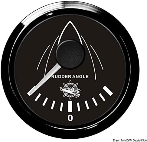 Rudder angle indicator black/glossy