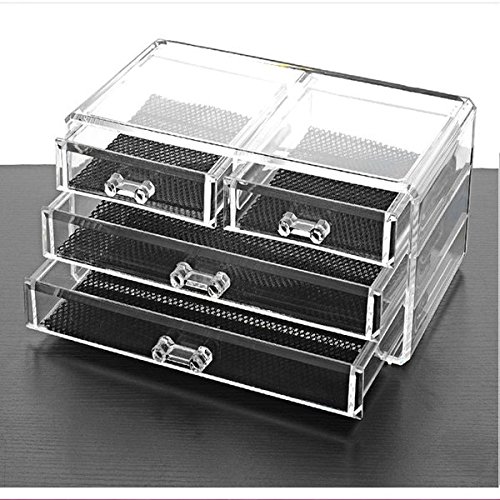 Acryl Kosmetikorganiser Schublade 4 Fächer für Kosmetik Schmuck