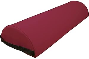 ZEN MASSAGE WARE ZEN - Mezzo cilindro grande per lettini terapeutici & massaggio 60x23x11cm - Rotolo per piedi & ginocchia - Rullo semicircolare per posizionamento su schiena & lato - Accessori massaggi (bordeaux)