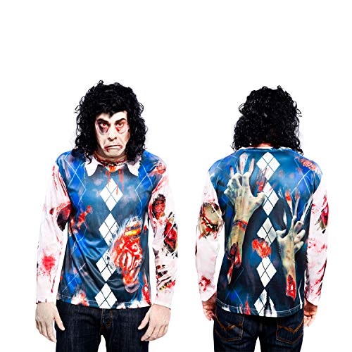 Yiija Fast Fun - Zombie, camiseta de manga larga para adultos, talla S (Charm Kingdom YJ00001)