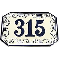 CERAMICHE D'ARTE PARRINI- Künstlerische italienische Keramik Keramik Hausnummer 20x13 individuelle , Fliesen handgemacht in Italien Toscana