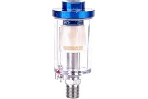 Mdurian Pistola de Pintura en Aerosol Filtro Aire 1/4" en línea Mini Oil Separador Filtro de Aire Humedad Trampa de Agua Regulador para Herramientas neumáticas