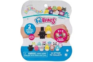 Squishmallows figurband, 2-i-1 figurarmband, serie 1, 12 karaktärer att samla på, 2 mystiska figurer