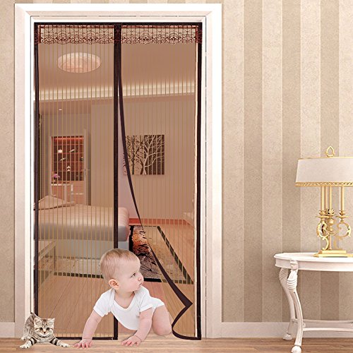Magnet Fliegengitter Tür Moskitonetz Tür 90x210 cm,Yica Insektenschutz Magnet Vorhang Fliegenvorhang für Balkontür Wohnzimmer