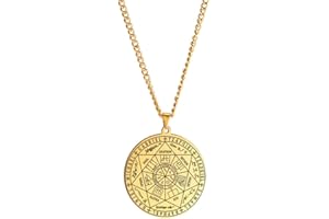 TEAMER Arcangelo Collana 7 Arcangeli Ciondolo Arcangeli in acciaio inossidabile Sigil Talisman Collana Amuleto Medaglia Ciondolo Gioielli per Donna Uomo