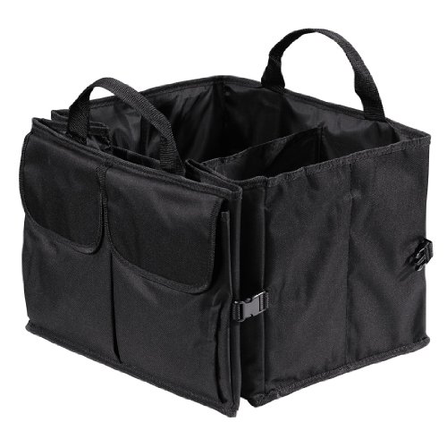Hama Auto Kofferraumtasche mit Klett, Einkaufstasche faltbar, groß (53 x 38,5 x 27 cm) schwarz - 2