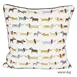 100% Cotton's Brand Designer's Inspired Luxury Cushion Cover Design Wiener Dog Size 18"x18"