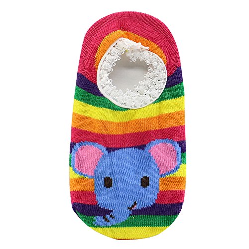 Sanwood Unisex Baby Kids Girl Boy Socks (Colorful Elephant)