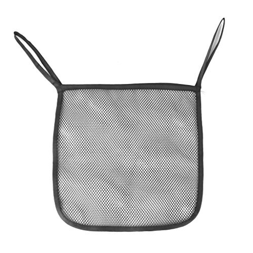 Générique Sac en maille filet à suspendre pour landau poussette Noir 30 x 30 cm