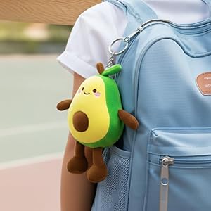Mirada Avocado Keychain Soft Plush Toy – 11cm |Cute Adorable Green Stuffed Mini Keyring for Kids, Boys & Girls | Super Soft Cuddly Plush Accessory Bag Charm