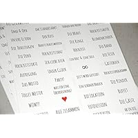 Sticker zum Fotoalbum gestalten - Hochzeit