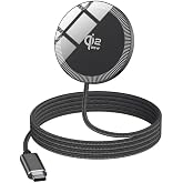 Heartz Manyetik Kablosuz Şarj Cihazı compatible with MagSafe, 25W (SİYAH) | Qi2 Teknolojisi, Type-C &Ccedil;ıkışlı, TELEFON Saat ve 