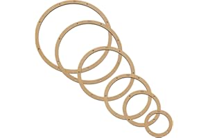 FINGERINSPIRE 6PCS Stained Glass Circle Layout Frame 6 Sizes Glass Maker Templates MDF BurlyWood Color Sheet Boards for Stained Glasses Round Shape Making Tool for DIY Crafts Handwork Project Making