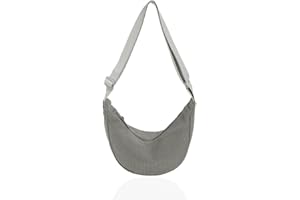 Ceihwa Sac Banane Femme Velours Côtelé Crossbody Bag Sac Banane Femme Bandoulière Sac à Main Croissant avec Sangle Réglable Sac de Poitrine Loisirs Sac a Main Femme Bandoulieres pour Voyage