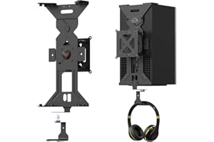 ElecGear Magnetic Wall Mount for Xbox Series X, Metallic Mount with Gaming Headset Hook - Mount XSX Vertically, Horizontally or Under Desk