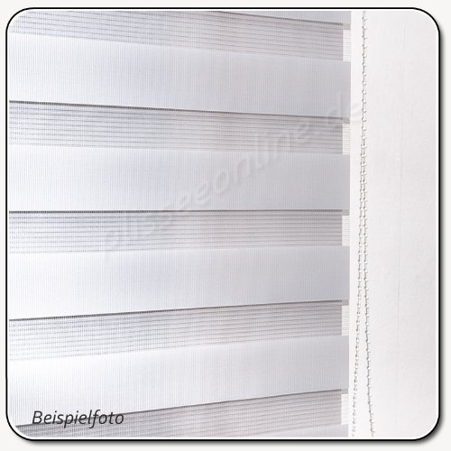 TOP! Doppelrollo 200 cm breit !! 170 cm lang Farbe weiß mit breiter Beschwerung+ geschlossener Kassette+ Kettenzug Alternative zu Gardine oder Plissee Duo Rollo - 4