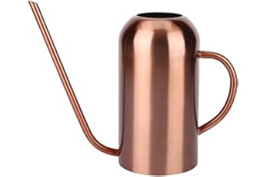 JENNGAOO Duża wylewka konewka do podlewania - 50 uncji 1,5 l garnek do podlewania ze stali nierdzewnej na zewnątrz i wewnątrz domu Kwiaty rośliny Bonsai (Różowe złoto)