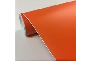 vgoltd Furniture Sticker Matt Sticky Back Vinyl Cupboard Covering Craft Fablon Self Adhesive Contact Paper (Orange, 2m x 305mm)