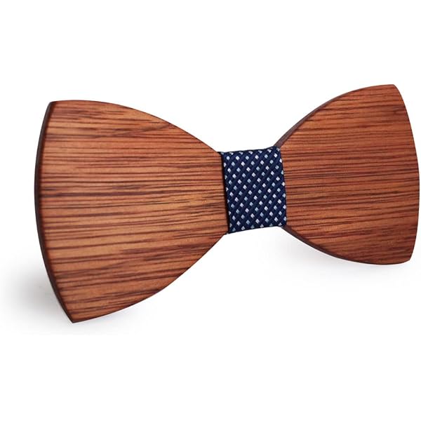 Ensemble Nœud Papillon Père Et Fils En Bois - 2 Pièces Réglables - Mariage, Cérémonie