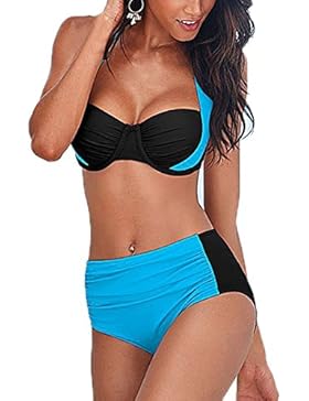YaoDgFa Sexy Strand Damen Bikini Set Push Up Bademode Badeanzüge Bikinis für Frauen Mädchen Bandeau Zweiteilig...