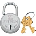 Godrej Locks I Solidex Freedom Padlock 5 Levers I 2 Keys Padlock for Main Door I Gate Lock I Tool Box, Shutters, Shops & Office I Sliver Finish