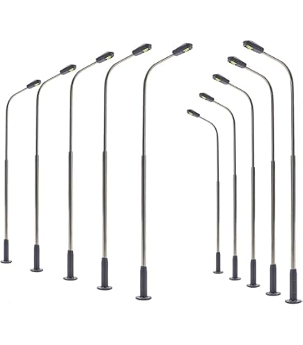 Evemodel Semaforo In Scala H0 1:87 Per Modellismo Ferroviario – 2 Pezzi Con Resistenze, Luci LED 9-18V