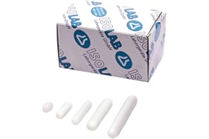 ISOLAB Magnetrührstäbchen, im 5er-Set, ALINCO-Magnete, PTFE-beschichtet, zylindrische Stabform