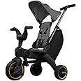 Doona Liki Trike S3 Compact Folding Trike - Grey Hound | Quick-Folding Trike with Dual Steering, Lightweight Durable Frame, & UPF 50+ Canopy - Ideal for Travel