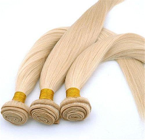 Instylehair 26" 26" 26" 300g Per Lot Full Head Hair Extensions 8A Grade Russian Hair 3 Bundles of Human Straight Hair Extensions 613 Blonde Extensions Colour(26" 26" 26")