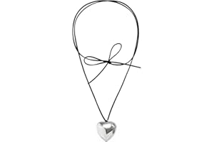 DIVINA VITAE Chunky Puffy Heart Choker Necklace for Girls Big Glass Heart Pendant Necklace Adjustable Black Velvet Heart Necklaces Gothic Heart Collar Heart Jewelry Gifts for Women Teen Girls