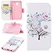 Produktbild LMAZWUFULM Hülle für Samsung Galaxy J7 (2017) DUOS / SM-J730 (5,48 Zoll) PU Leder Magnetverschluss Brieftasche Lederhülle Malerei Blumenbäume Muster im Bookstyle mit Stent-Funktion und Karten Slot Schutzhülle Ledertasche Flip Cover für Samsung Galaxy J7 (2017) DUOS (5,48 Zoll)
