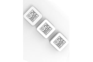 HOUDIAN Mini Igrometro Termometro Digitale Termoigrometro da Interno con l'Icona di comforto Monitor di Temperatura e umidità (bianco-3 pezzi)