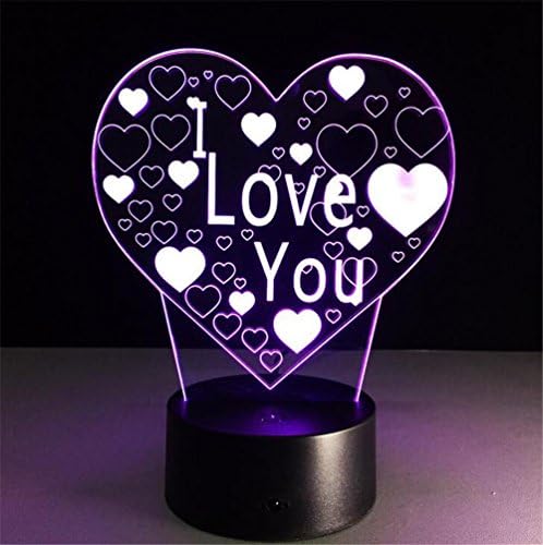 LUCKY GODDESS Visual Glow Lamp 3D LED Optical Illusion Night Light Decor Lights Remote Control 7 Colours Changes Birthday Gifts