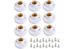 CUCUFA E27 Porte-douille à ampoule à vis, 10pcs E27 Base de porte-lampe, vis Edison Vis E27 Prise murale avec vis pour plafonds muraux