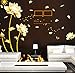 Produktbild Removable Golden Homecoming Blumen Wandaufkleber Kunst Wand Schlafzimmer Wandaufkleber Dekoration Wandtattoos Wandbild