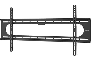 Hama TV Wandhalterung (37-90 Zoll TV Halterung für Fernseher bis zu 100kg, max. VESA 800x400, Feste Fernseh Wandhalterung mit minimalem Wandabstand, inkl. Fischer Dübel & Montageanleitung) schwarz