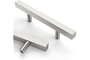 Coinkoly Astree 5 pezzi Maniglie per Mobili da Cucina Nichel Maniglie cucina Distanza fori 96 mm armadietti in acciaio inossidabile per mobili da cucina maniglie per mobili per ante da cucina,CK0013