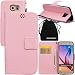 Produktbild S6 Case, Galaxy S6 Case, DRUnKQUEEn Wallet Case with Cellphone Holder - PU Leather Cover Purse Slim Fit Card Slot for Samsung Galaxy S6 G920