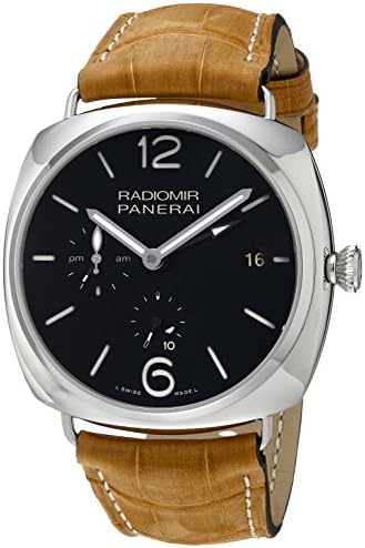 PANERAI MEN'S 47MM BROWN LEATHER BAND STEEL CASE AUTOMATIC WATCH PAM00323