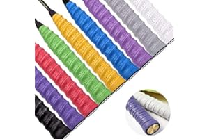 Febbya Racket Grip, 9 pack Racquet Grip Anti Slip Replacement Racket Overgrip Multicolor For Tennis Badminton Squash Racketball Racket and Fishing Rod