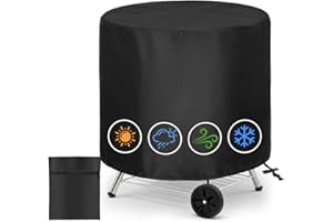 OFFCUP Funda para Barbacoa George Foreman, Impermeable Anti-UV Antidecoloración Oxford Cubierta BBQ de Parrilla, con Cordón, Diámetro de 50cm, 49.5 * 50cm