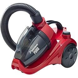Bestron Aspirateur traineau sans sac, Rayon d'action : 7,5 m, Capacité : 1 L, 700 W, Rouge