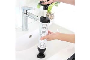 LIZZIE JACOBS New Heavy Duty Drain Buster Best Toilet Plunger Sink Shower Toilet Bath Drain Plunger Clog Remover Unblocking Machine Clears & Unblocks All Toilets Powerful Drain Tool